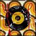 Painting Vintage Vinyle by Costa Sophie | Painting Pop-art Acrylic Gluing Upcycling