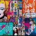 Painting POP NY by Costa Sophie | Painting Pop-art Pop icons Acrylic Gluing Upcycling