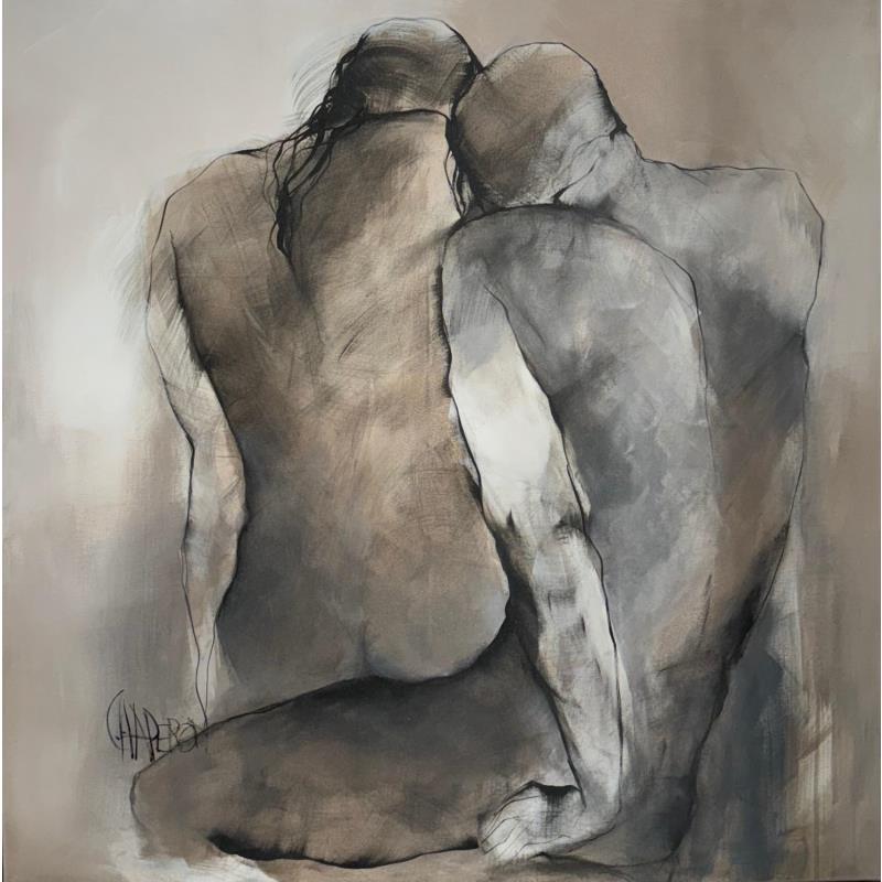 Painting Amour toujours by Chaperon Martine | Painting Figurative Acrylic Nude