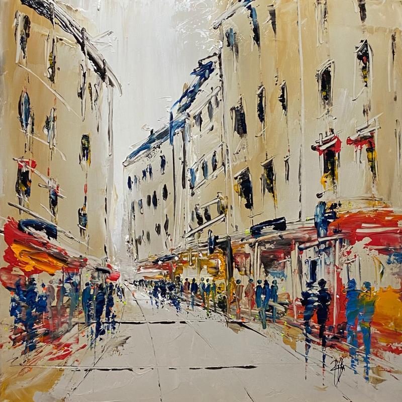 Painting Jour de Ville by Raffin Christian | Painting Figurative Oil Urban