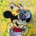 Painting Minnie by Kikayou | Painting Pop-art Pop icons Graffiti Acrylic Gluing