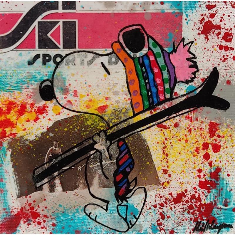 Painting Ski party by Kikayou | Painting Pop-art Pop icons Graffiti Acrylic Gluing