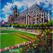 Painting Cathédrale Saint-Etienne de Bourges by Cédanne | Painting Figurative Landscapes Urban Architecture Oil Acrylic