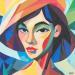 Painting Melody by Billy Dust | Painting Abstract Portrait Acrylic