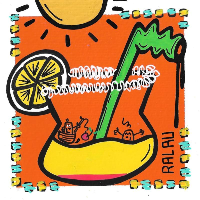 Painting Cockail party by Ralau | Painting Raw art Acrylic, Posca Life style
