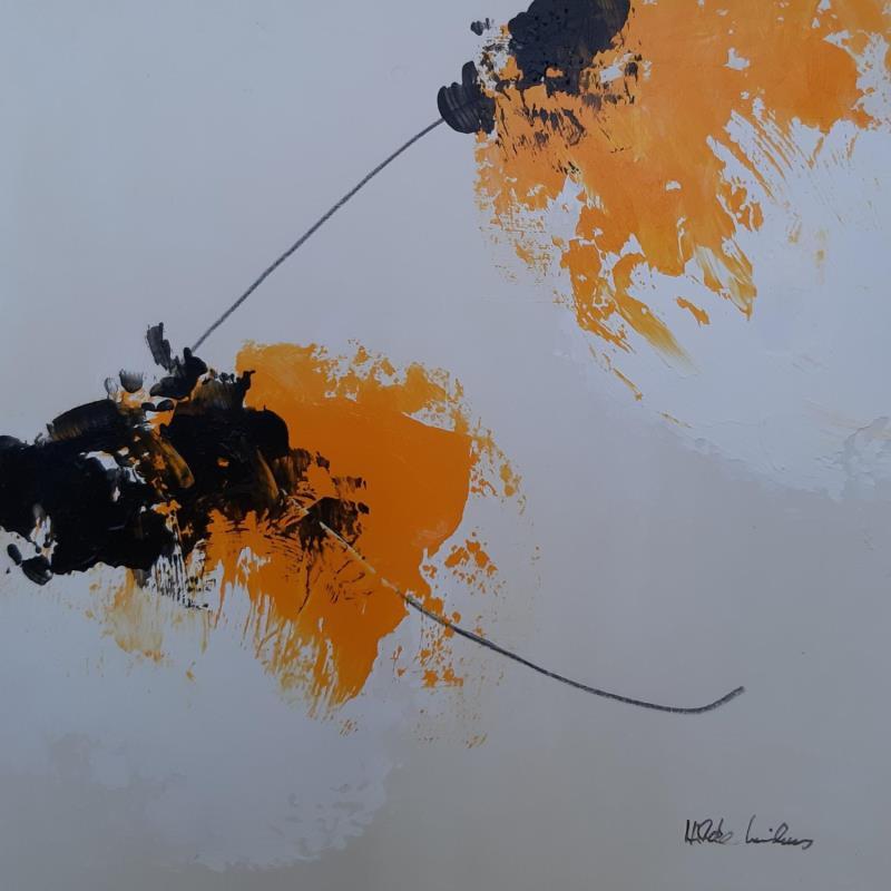 Peinture abstract white A 122 par Wilms Hilde | Tableau Abstrait Acrylique, Collage