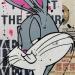 Gemälde F2  Bugs bunny von Marie G.  | Gemälde Pop-Art Pop-Ikonen Holz Acryl Collage