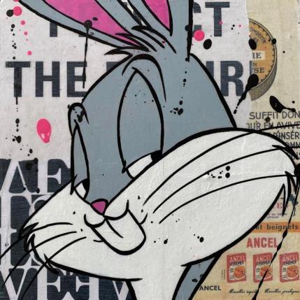 Peinture F2  Bugs bunny par Marie G.  | Tableau Pop-art Acrylique, Bois, Collage Icones Pop