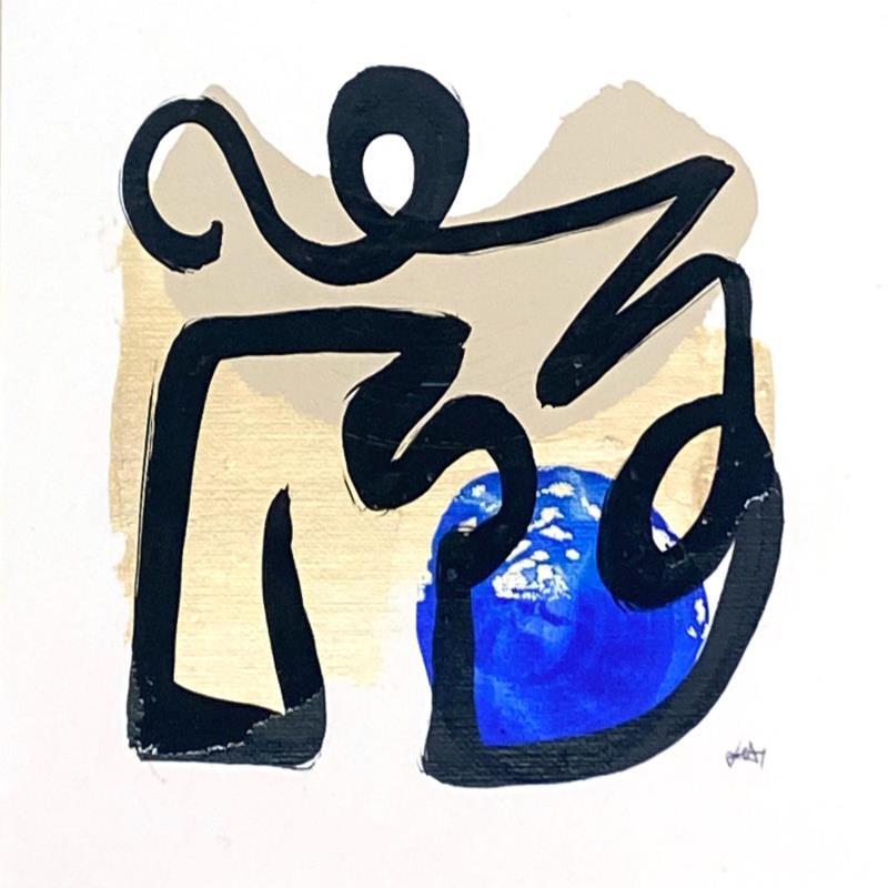 Painting Golden dance  by Elliot Clara | Painting Abstract Acrylic, Ink