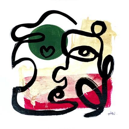 Painting Eye of love by Elliot Clara | Painting Figurative Acrylic, Ink Portrait