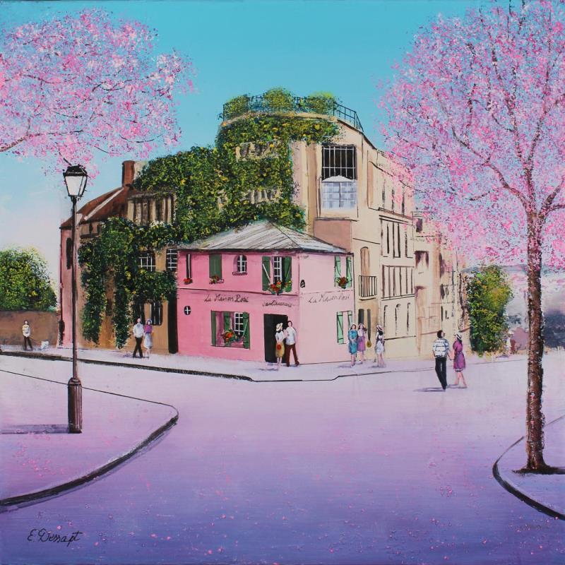 Peinture La vie en rose par Dessapt Elika | Tableau Impressionnisme Acrylique, Sable