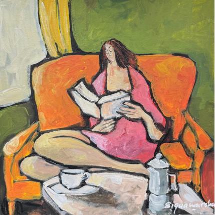 Painting Le Goncourt by Signamarcheix Bernard | Painting Naive art Acrylic, Ink, Pastel