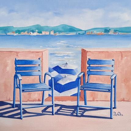 Painting Rose éclair by Chassagnette Béatrice | Painting Figurative Oil Landscapes