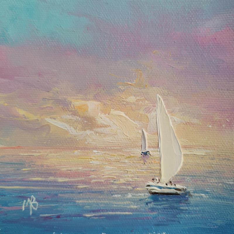 Painting Voiles blanches by Blandin Magali | Painting Figurative Landscapes Oil