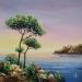 Painting Calanque arc-en-ciel by Blandin Magali | Painting Figurative Landscapes Oil