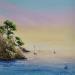 Painting Douceur littoral by Blandin Magali | Painting Figurative Landscapes Oil