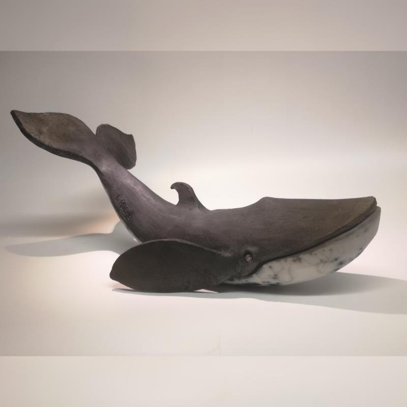 Sculpture La Baleine  by Roche Clarisse | Sculpture  Ceramics, Raku Animals