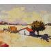 Painting Núvols grocs  by Tomàs | Painting Impressionism Landscapes Oil