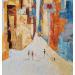 Painting El carrer blanc  by Tomàs | Painting Abstract Urban Life style Oil