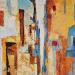 Painting El carrer blanc  by Tomàs | Painting Abstract Urban Life style Oil