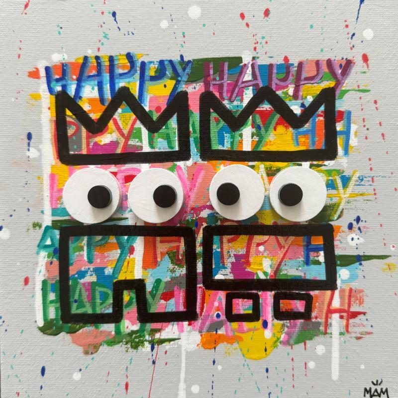 Peinture HAPPY POTES par Mam | Tableau Pop-art Acrylique Icones Pop, Portraits, Scènes de vie