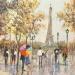 Painting Champ de Mars et tour Eiffel by Lallemand Yves | Painting Figurative Urban Acrylic