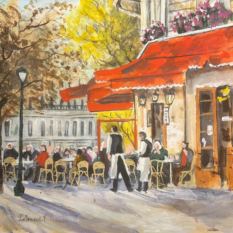 Painting Brasserie de l Isle Saint Louis by Lallemand Yves | Painting Figurative Acrylic Urban