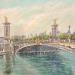 Peinture Pont AlexandreIII par Lallemand Yves | Tableau Figuratif Urbain Acrylique