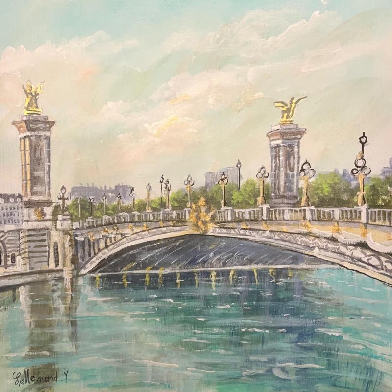 Painting Pont AlexandreIII by Lallemand Yves | Painting Figurative Urban Acrylic