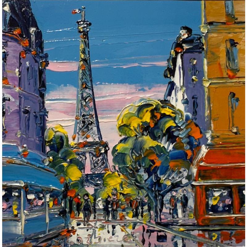 Painting Paris après la Pluie by Corbière Liisa | Painting Figurative Landscapes Oil