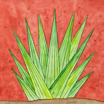 Painting Maguey at sunset by Vazquez Laila | Painting Figurative Paper, Watercolor Nature