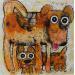 Gemälde 2 chiens von Maury Hervé | Gemälde Art brut Tiere