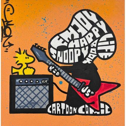 Painting Rock N' Roll snoopy by Cmon | Painting Pop-art Pop icons
