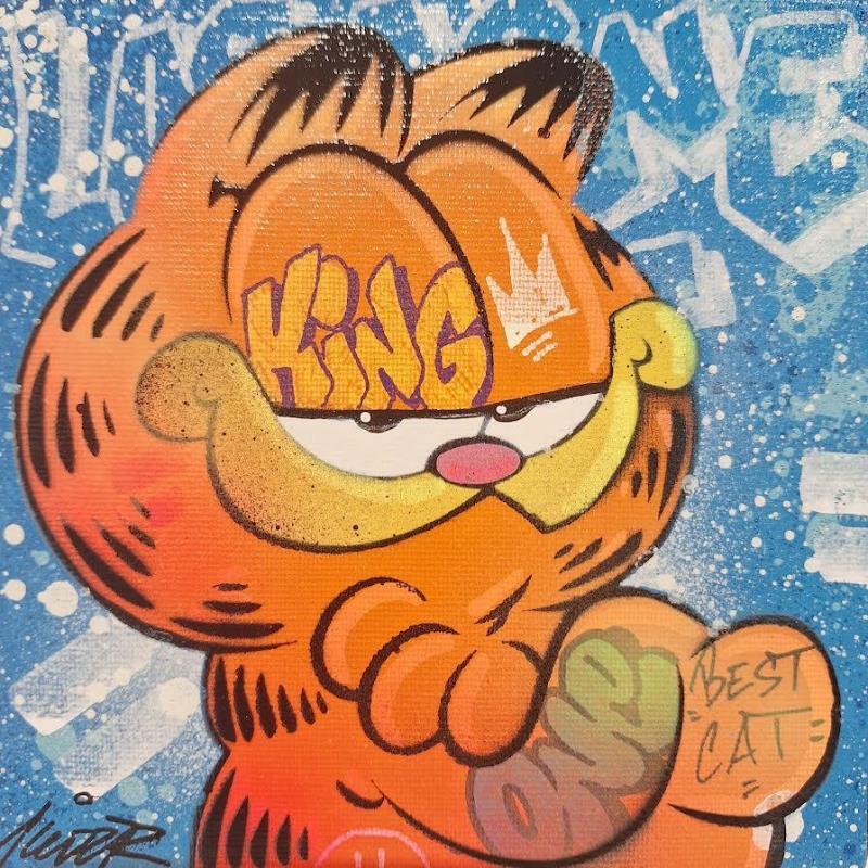 Painting Garfield by Kedarone | Painting Pop-art Pop icons Graffiti Acrylic