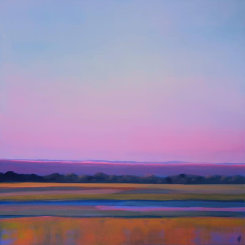 Peinture PINK DAWN par Herz Svenja | Tableau Impressionnisme Acrylique Paysages