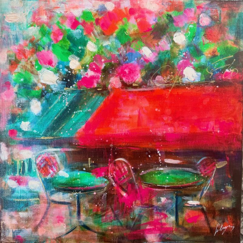 Painting Café  by Solveiga | Painting Impressionism Acrylic, Oil Architecture, Life style, Urban