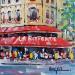 Painting BRASSERIE PARISIENNE by Euger | Painting Figurative Society Urban Life style Acrylic