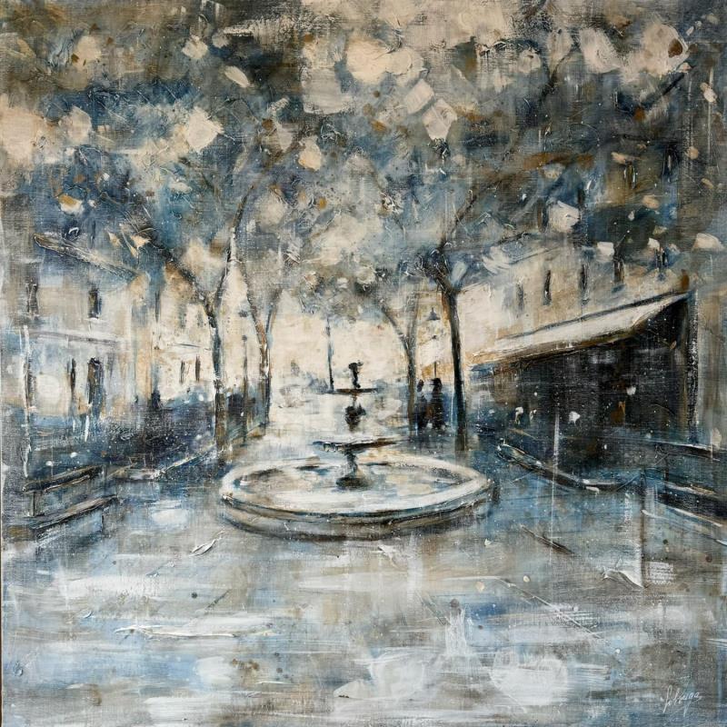 Painting Place de l’Estrapade by Solveiga | Painting Figurative Acrylic Urban