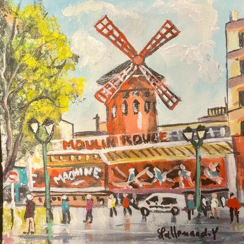 Painting Le moulin rouge by Lallemand Yves | Painting Figurative Urban Acrylic