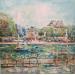 Peinture Jardin parisien par Solveiga | Tableau Acrylique