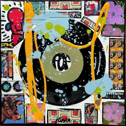 Painting POP VINYLE by Costa Sophie | Painting Pop-art Acrylic, Gluing, Upcycling Pop icons