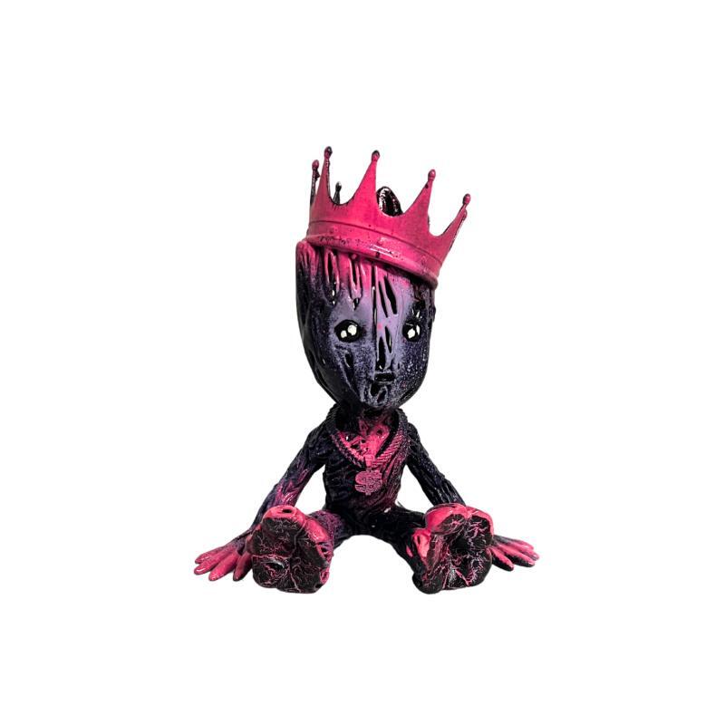 Sculpture PURPLE GROOT KING OF STREET by Mikhel Julien | Sculpture Pop-art Graffiti Resin