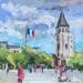 Painting L’église Saint-Germain de Près  by Dontu Grigore | Painting Figurative Urban Oil