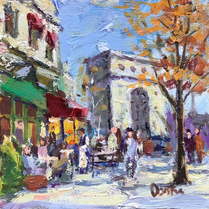 Painting L’arc de Triomphe en automne by Dontu Grigore | Painting Figurative Oil Urban