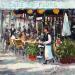 Painting Café de Flore by Dontu Grigore | Painting Figurative Urban Oil