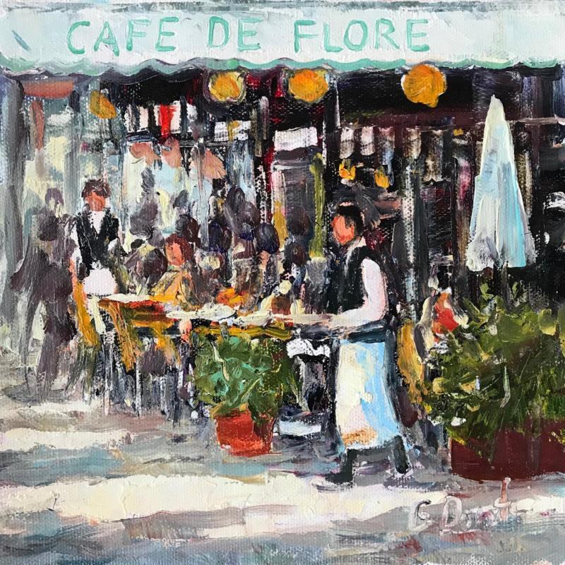 Painting Café de Flore by Dontu Grigore | Painting Figurative Oil Pop icons, Urban