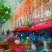 Painting Dimanche  by Solveiga | Painting Impressionism Life style Architecture Acrylic