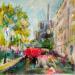 Gemälde Notre Dame afternoon  von Solveiga | Gemälde Impressionismus Alltagsszenen Architektur Acryl