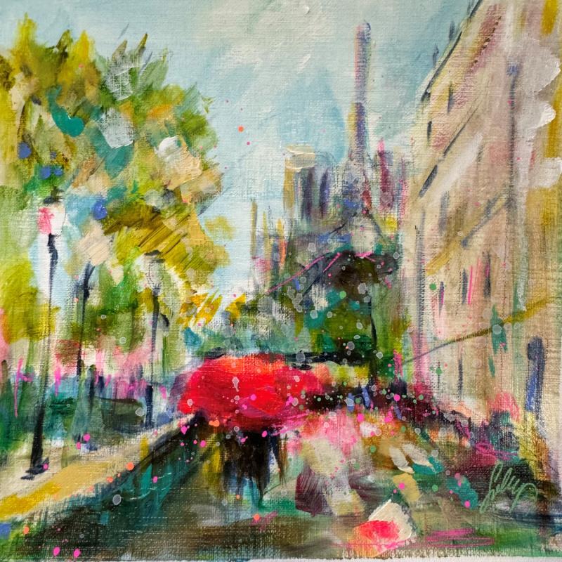 Painting Notre Dame afternoon  by Solveiga | Painting Impressionism Acrylic Architecture, Life style, Pop icons