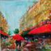 Painting Week-end in Paris by Solveiga | Painting Impressionism Urban Life style Architecture Acrylic